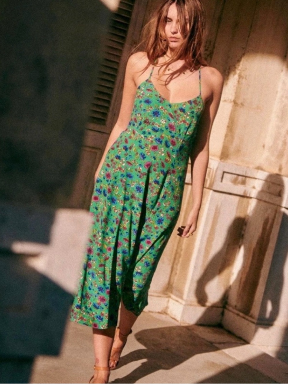 Sezane Marguarita Dress Vert. - Size 40